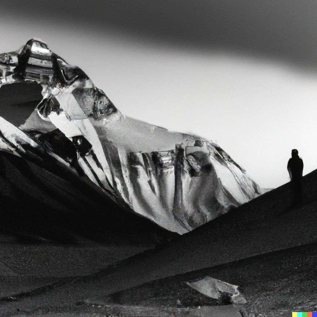 someone gazing at Mount Everest, photograph taken by Michael Kenna